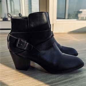 Buckled heeled boots